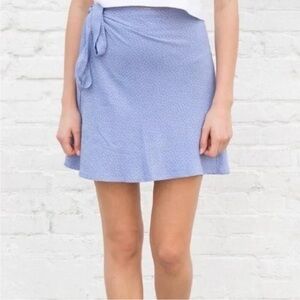 Brandy Melville Genevieve Skirt (Blue Floral Wrap)